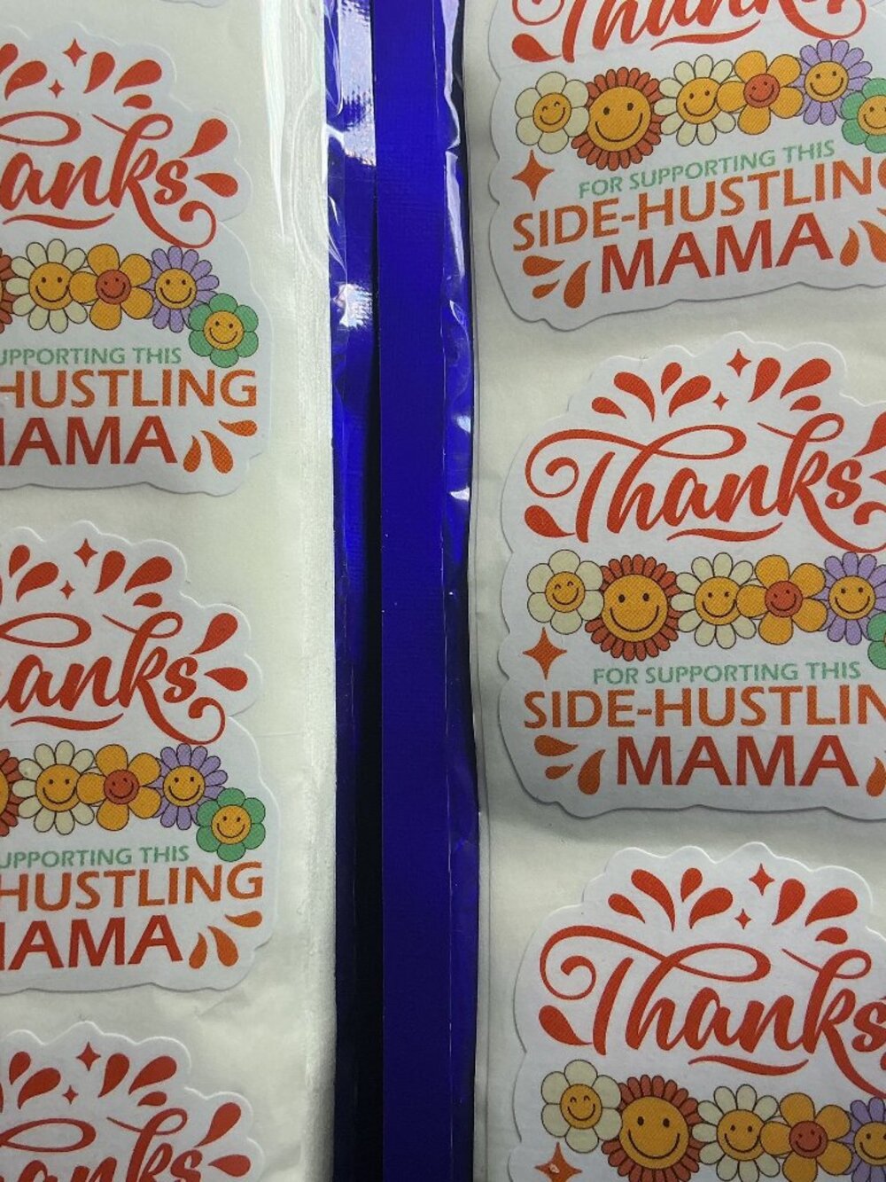 ★ 100 Side Hustling Mama Thank You Stickers Small Business Packaging